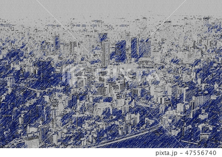 Aerial view of a highway intersection in Osaka 47556740