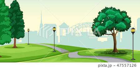 A nature urban park landscape A nature urban park landscape 47557126