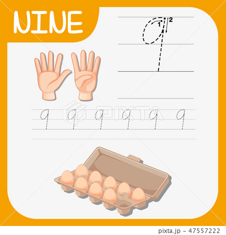 Number nine tracing worksheets Number nine tracing worksheets 47557222