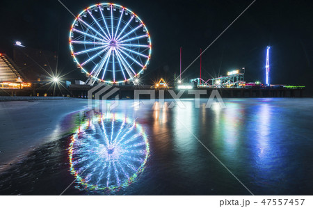 steel pier  at night,Atlantic city,new jersey,usa 47557457
