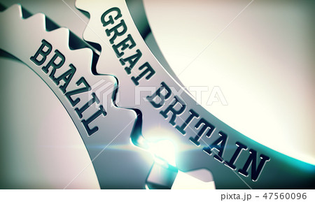 Great Britain Brazil - Mechanism of Metal Cog Gears. 3D. 47560096