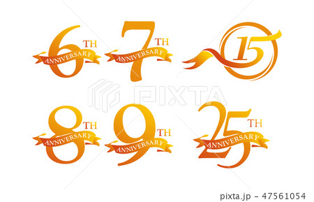 Ribbon Anniversary Template Set Ribbon Anniversary Template Set 47561054