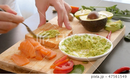 avocado. concept of healthy eating and healthy lifestyle. cooking avocado sandwiches. avocado. concept of healthy eating and healthy lifestyle. cooking avocado sandwiches. 47561549