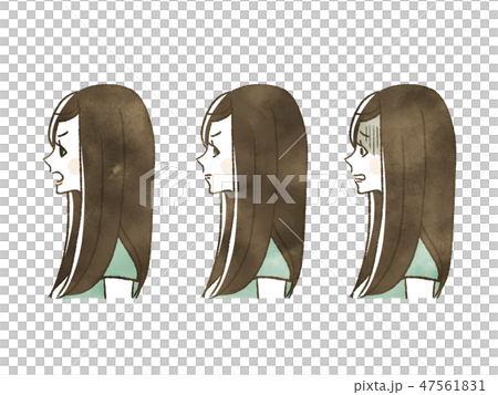 Female - Facial expression (profile) Female - Facial expression (profile) 47561831