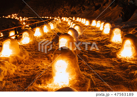 湯西川温泉かまくら祭　雪景色 47563189