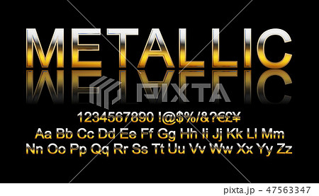 Metallic gold font. Metallic gold font. 47563347