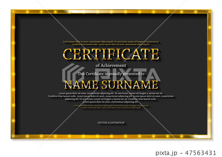 Luxury certificate or diploma template. 47563431