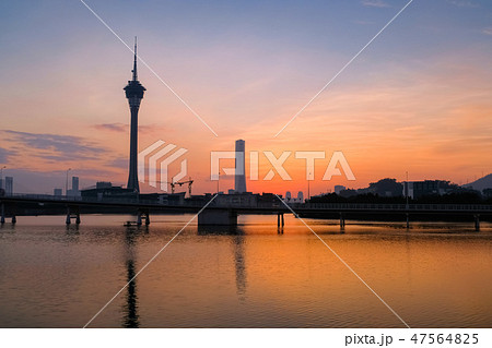 マカオ・タワー 夕方 マカオ・タワー 夕方 47564825