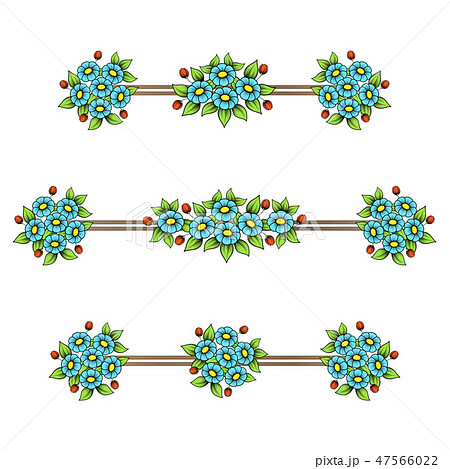 Daisy flowers color linear patterns 47566022