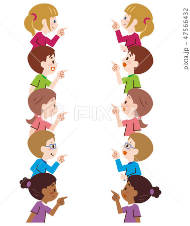 指差す子供達 47566432