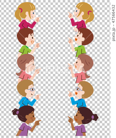 指差す子供達 47566432