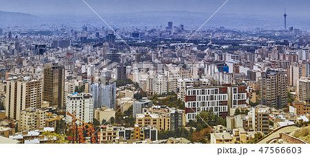 City view of Tehran with multi-story houses City view of Tehran with multi-story houses 47566603
