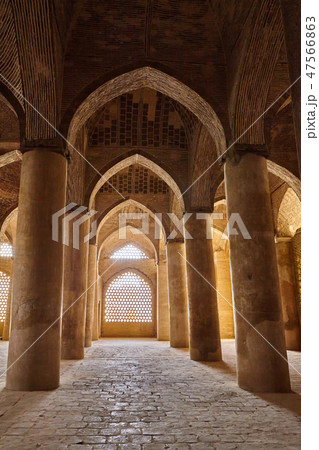 Row of columns and window in the mosque, Isfahan Row of columns and window in the mosque, Isfahan 47566863