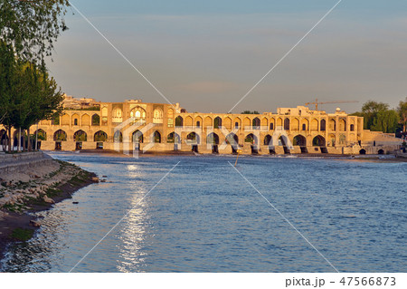 Pol-e Khaju bridge on the river Zayandeh, Isfahan Pol-e Khaju bridge on the river Zayandeh, Isfahan 47566873