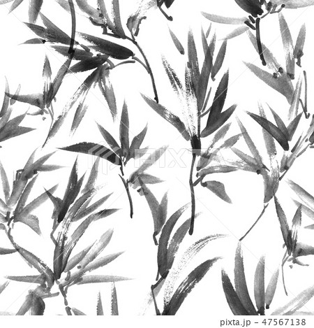 Foliate watercolor pattern Foliate watercolor pattern 47567138
