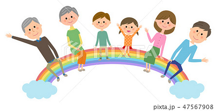 三世代家族 ファミリー 虹 三世代家族 ファミリー 虹 47567908