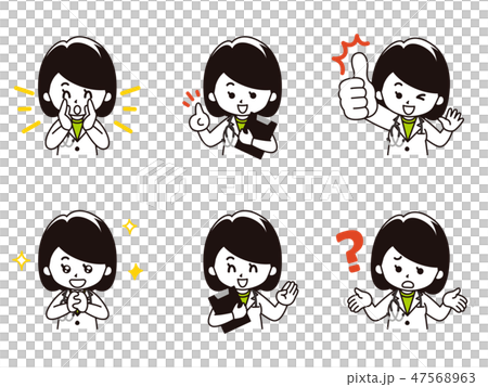 Female doctor set 47568963
