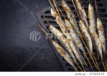 Spanish barbecue sardines 47569519