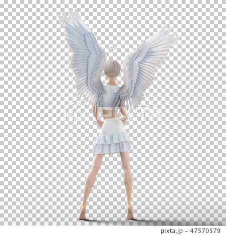 リアルな天使　perming3DCG　イラスト素材 47570579