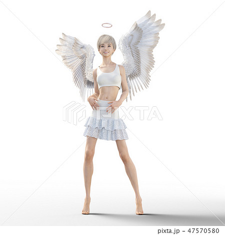 リアルな天使　perming3DCG　イラスト素材 47570580