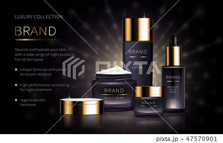 Night cosmetic series for face skin care Night cosmetic series for face skin care 47570901