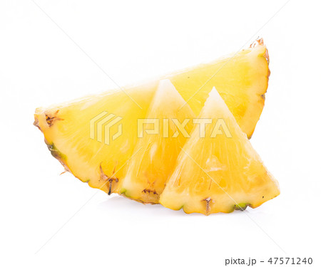 pineapple with slices isolated on white background pineapple with slices isolated on white background 47571240