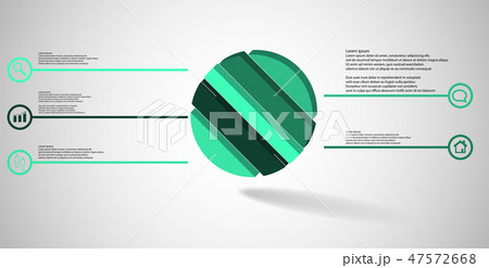 3D illustration infographic template  47572668