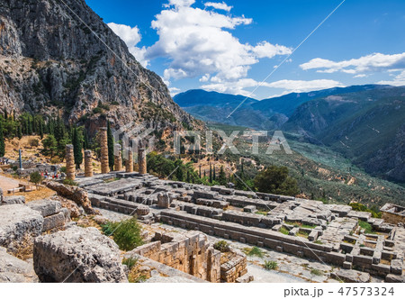Temple of Apollo in Delphi, Central Greece 47573324