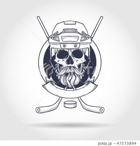 Hockey player skull 47573894