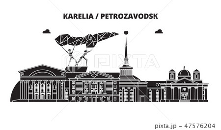 Russia, Karelia, Petrozavodsk. City skyline: architecture, buildings, streets, silhouette, landscape 47576204