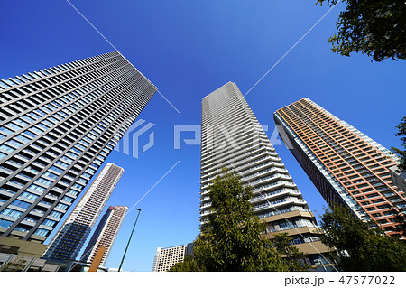 日本の川崎都市景観　武蔵小杉のタワーマンション群 47577022