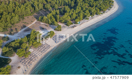 Paragga beach. Halkidiki, Greece 47577909