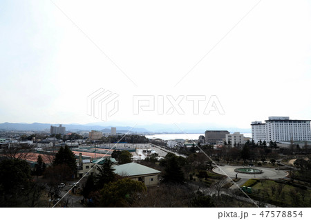 長浜城の天守から見る町並み(滋賀県) 長浜城の天守から見る町並み(滋賀県) 47578854