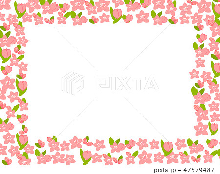 桃の花フレームのイラスト素材