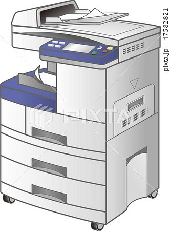 コピー機・FAX複合プリンタ(3型・copier)ベクター 47582821
