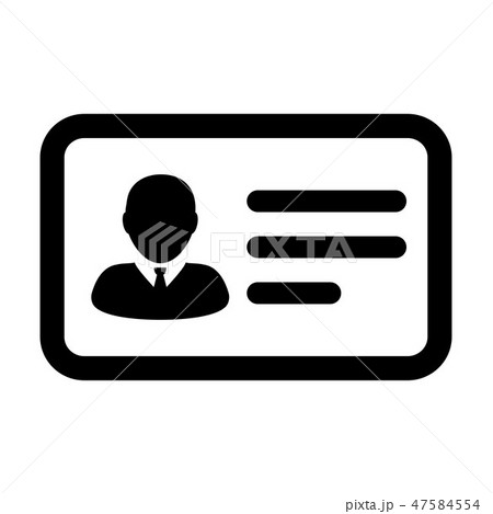 Identity card icon vector male user person profile Identity card icon vector male user person profile 47584554