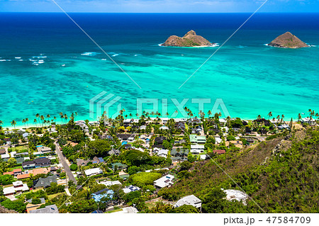 《ハワイ》ラニカイピルボックスの眺め・カイルア 47584709