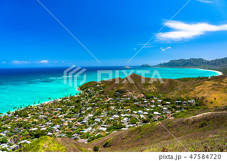 《ハワイ》ラニカイピルボックスの眺め・カイルア 47584720