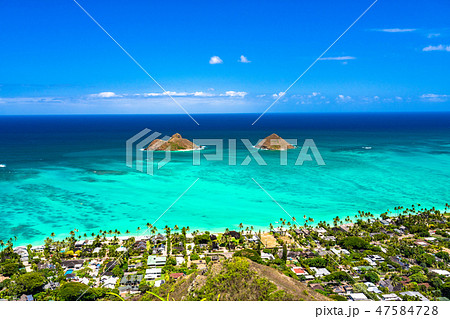 《ハワイ》ラニカイピルボックスの眺め・カイルア 47584728