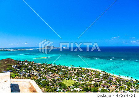 《ハワイ》ラニカイピルボックスの眺め・カイルア 47584751