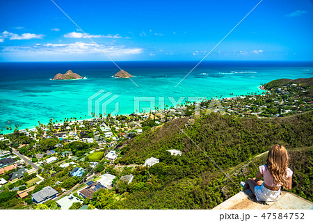 《ハワイ》ラニカイピルボックスの眺め・カイルア 47584752