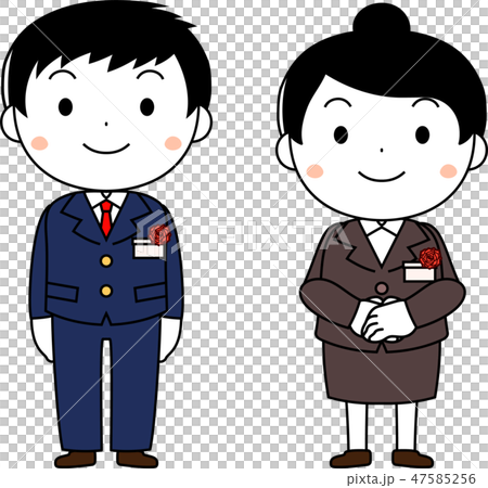 Entrance ceremony New employee Graduation businessman Cute 47585256
