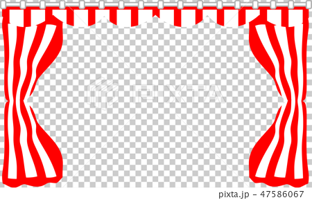 紅白幕 幕 卒業式 入学式 式典 お祝い 装飾のイラスト素材 47586067