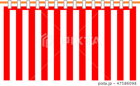 紅白幕 幕 卒業式 入学式 式典 お祝い 装飾のイラスト素材 [47586098