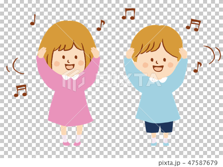 孩子們快樂地跳舞 47587679