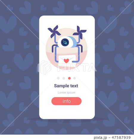 quadcopter send letter envelope happy valentines day concept express air delivery service drone quadcopter send letter envelope happy valentines day concept express air delivery service drone 47587939