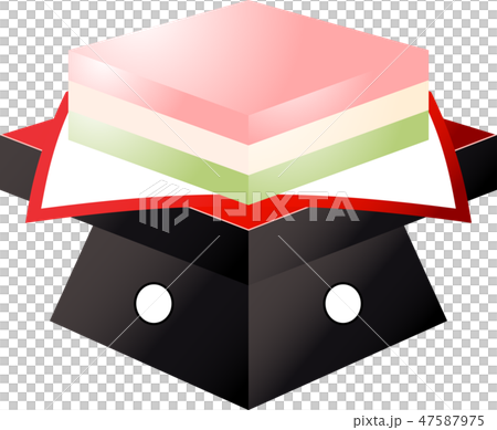 ひな祭り　ひし餅　三色持ち　桃の節句　和菓子 47587975