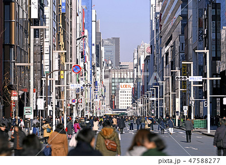 日本の東京都市景観 東京・銀座(歩行者天国) 日本の東京都市景観 東京・銀座(歩行者天国) 47588277