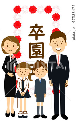 卒園式看板男子女子家族フォーマル 47588472
