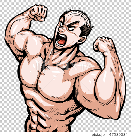 A Muscle Dude Stock Illustration